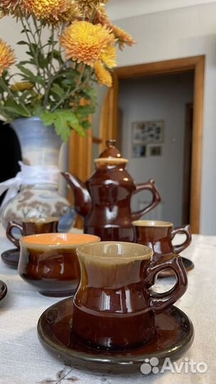 Сервиз кофейный из керамики, винтаж