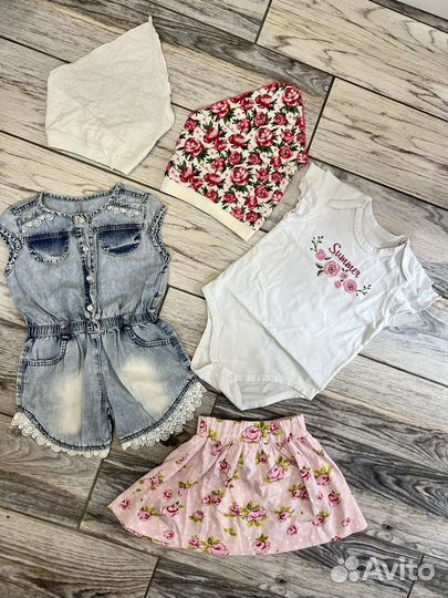 Пакет летних вещей для девочки 80-86
