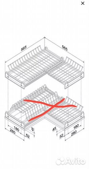 Сушилка для посуды угловая