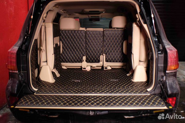 3Д коврики в багажник LX570 2008 7