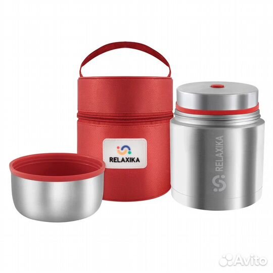 Термос Relaxika для еды 301 0,5 л, в чехле, стальн