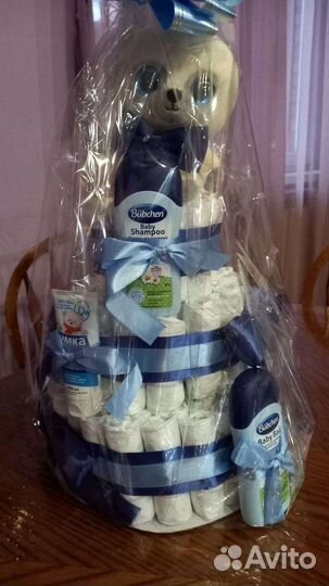 Тортик из памперсов + пледик