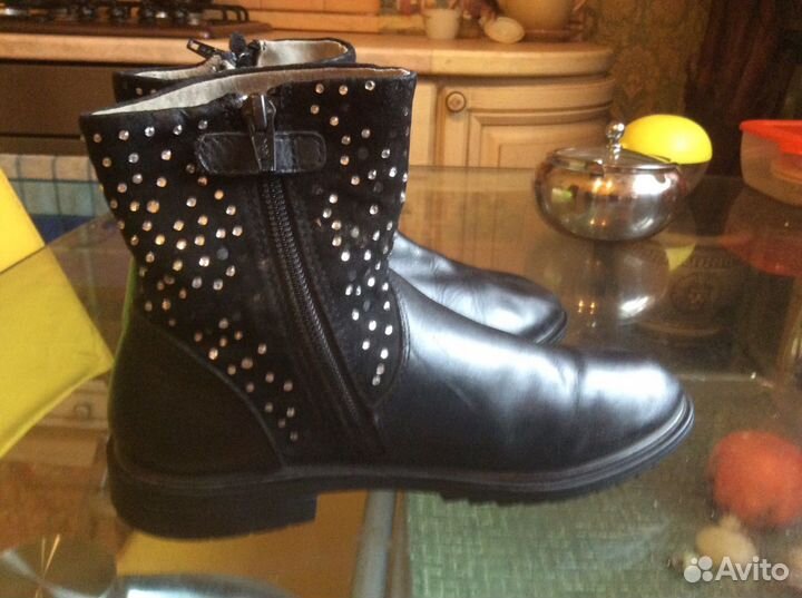 Кожаные сапожки Италия