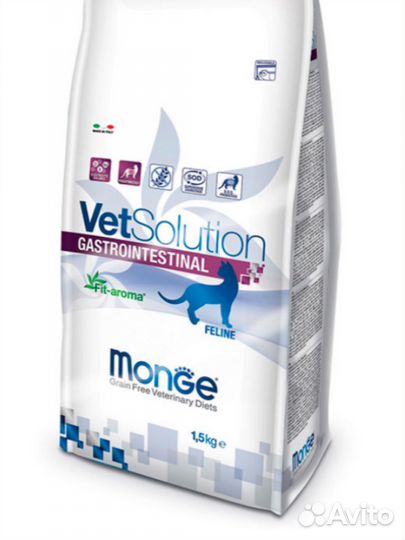 Корм Monge Cat Gastrointestinal для кошек 1.5кг