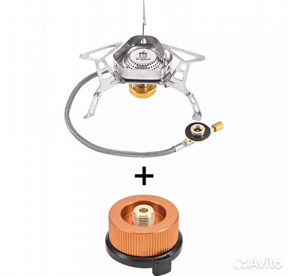 Газовая горелка туристическая с защитной шторкой