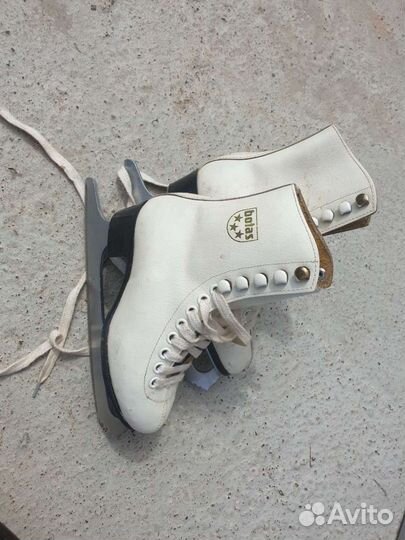 Коньки новые, натуральная кожа, СССР