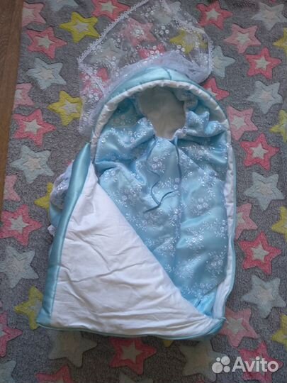 Теплый конверт на выписку