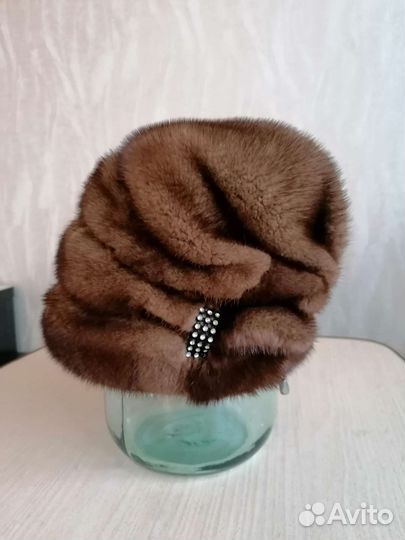 Шапка зимняя норковая женская