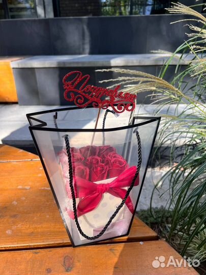 Букет из мыльных роз