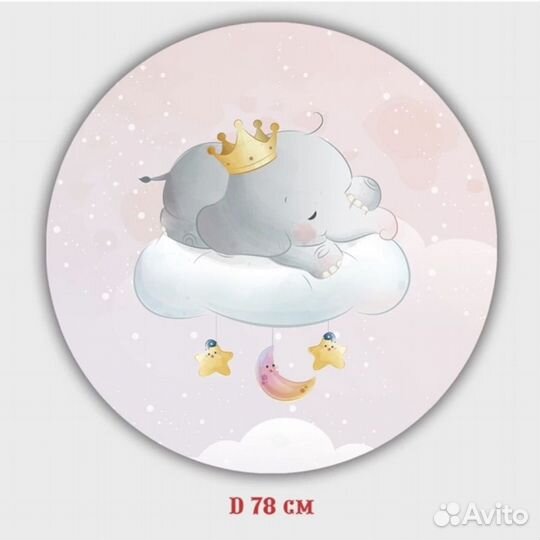 Простынь на круглую кроватку