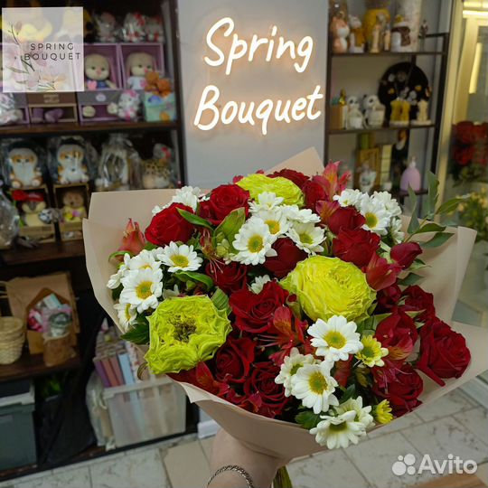 101 роза Цветы