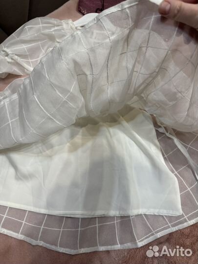 Белое пышное платье 92