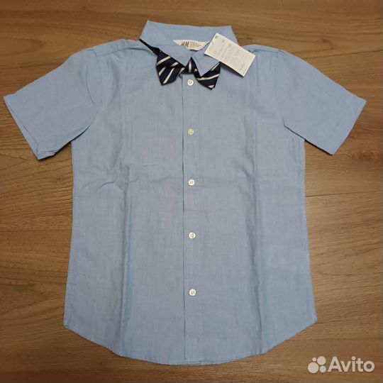 Новая рубашка голубая на мальчика