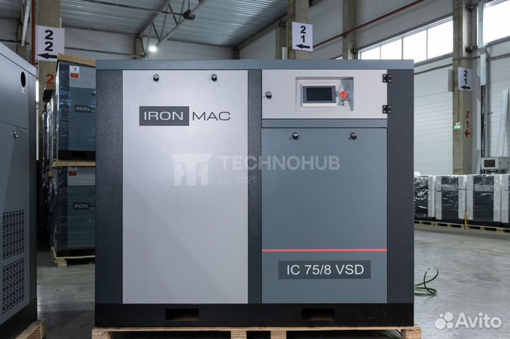 Винтовой компрессор ironmac IC 75/10 digi D VSD