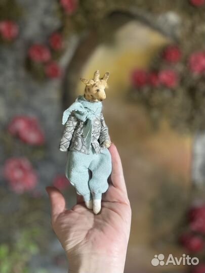 Ёлочная игрушка в смешанной технике