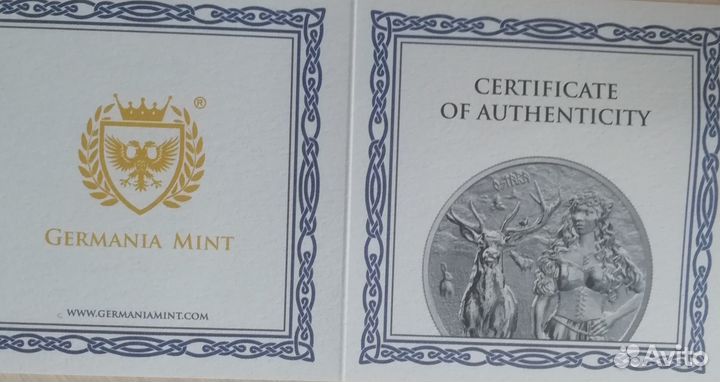 Серебряная монета Ostara весом 1 унция