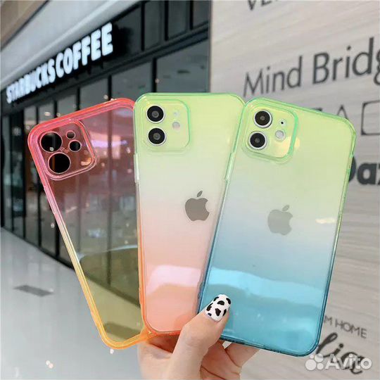 С градиентным переходом цвета чехол для телефона д