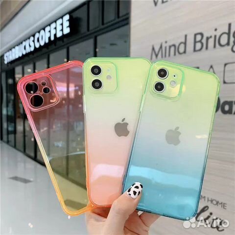 С градиентным переходом цвета чехол для телефона д