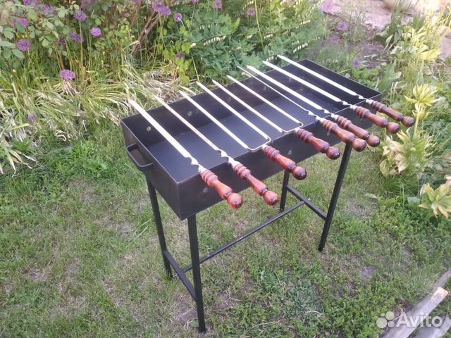 Шампура из нержавейки с деревянной ручкой