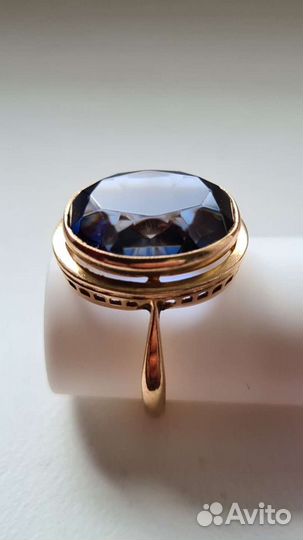 Золотое кольцо 583 пр. СССР. Камень александрит
