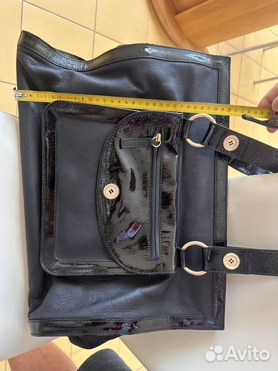 Сумка натуральная кожа черная