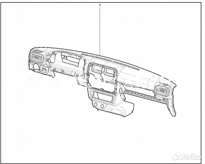 Торпедо панель н/о Нива 2121, Урбан 2131