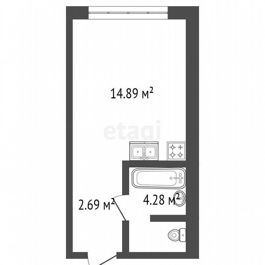 Апартаменты-студия, 21,9 м², 11/13 эт.