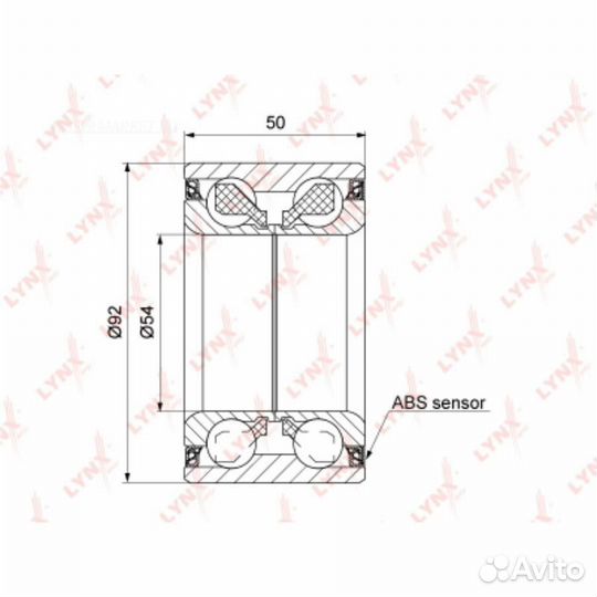 Lynxauto WB-1423 Комплект подшипника ступицы колес