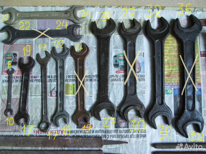 Гаечные рожковые ключи, горелка Г2-02, патрон,круг