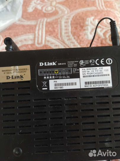 Wifi роутер D link 615