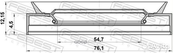 Сальник ступицы (56X76X4,5X12,2) 95PDS-56760412X