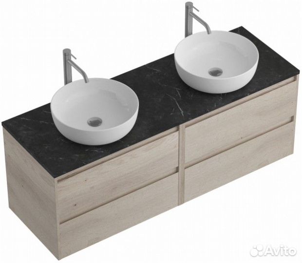 Мебель для ванной BelBagno Kraft-1400-4C-KEP-140-2-MNO Rovere Galifax Bianco