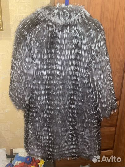 Шуба песец вязаная