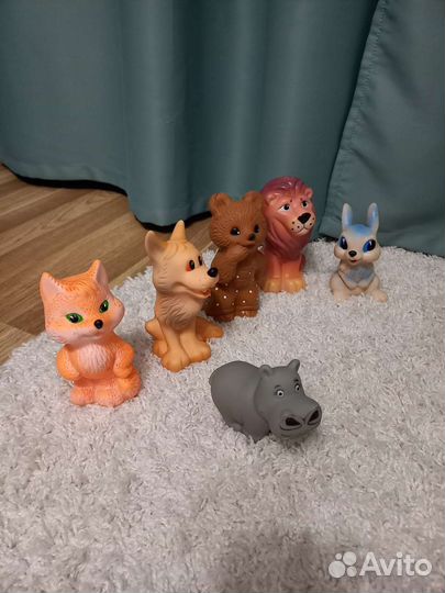 Резиновые игрушки - животные дикие