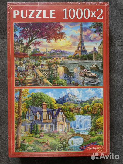 Пазл 2в1 по тысяче деталей (2тыс деталей)