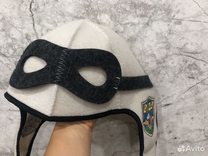 Шапка для бани и сауны с вышивкой вдв