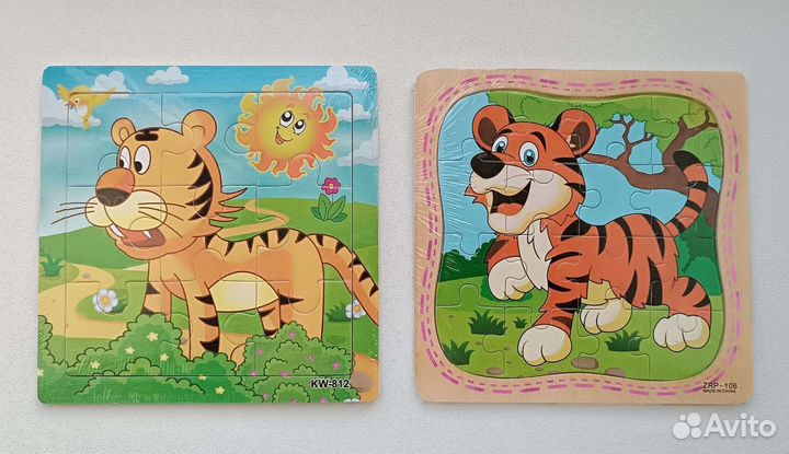 Пазлы вкладыши деревянные новые развивающие