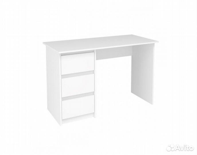 Стол письменный с ящиками Белый