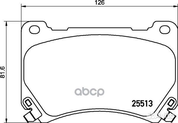 Колодки тормозные дисковые перед hyundai EQ