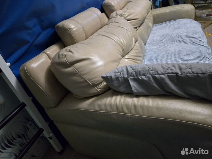 Диван Британика,кожа натур.,раскладной