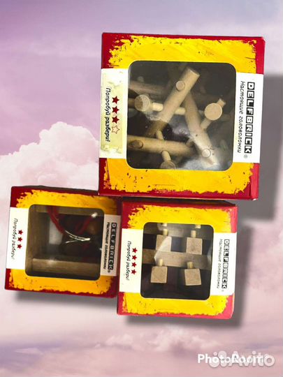 Деревянные головоломки 3шт