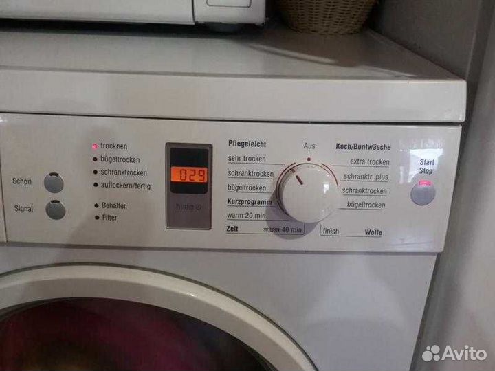 Сушка в сушильной машине