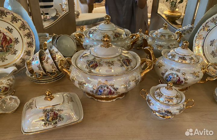 Чешские сервизы 6 персон чайный и обеденный