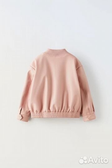 Бомбер из экокожи для девочки zara 110
