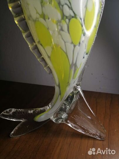 Рыба 35 см графин штоф цветное выдувное стекла