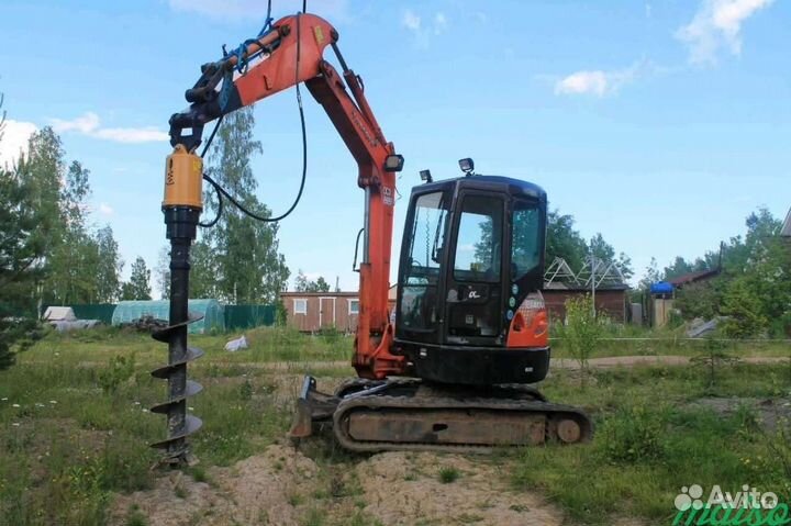 Аренда мини экскаватора. ямобур. сваекрут