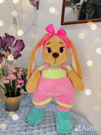 Плюшевый заяц ручной работы