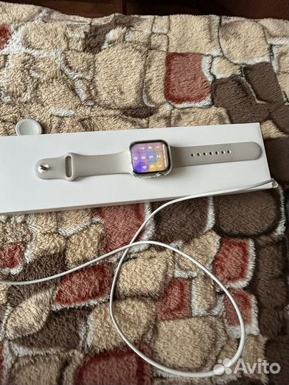 Часы apple watch 7 41 mm starlight