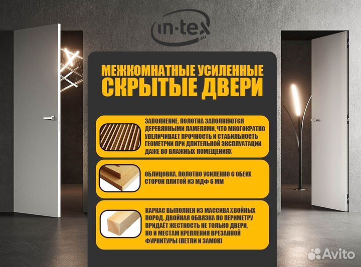 Дверь скрытой установки