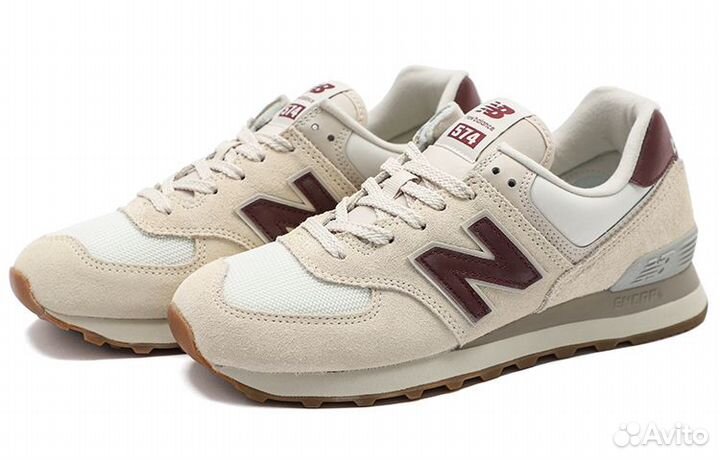 New Balance 574 Moonbeam Burgundy Women's (36)